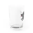 Chiyo.Wan(🐕🕊️のお店)のHanemimi犬　(カラー) Water Glass :left