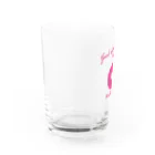 ミサキドーナツ 公式 SUZURI店のgood donuts good time!ロゴ入り Water Glass :left