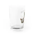 猫のイラスト屋さんのshin & kagu & gin Water Glass :left