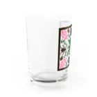 くいなの母のくろかたぞうむし(幼虫あり)レトロタイル風 Water Glass :left