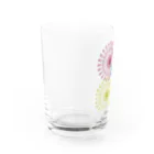 Contemporary　ArtのMandala pattern Water Glass :left