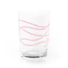 浅沼シオリ｜カップ酒愛好家のリボンぐるぐるグラス（ピンク） Water Glass :left