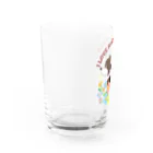 Kazunari0420の乙女ちっくなボーダーコリー（ブラック&チョコ） Water Glass :left