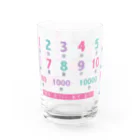 モントー夫人のお店のハングル数字 Water Glass :left