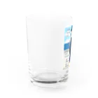 キッズモード某の海とインディゴオーバーオールの青年 Water Glass :left