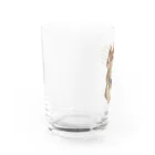 河内葉子の動物アートのグッズのわんぱくリスさん Water Glass :left