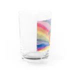 go80sのピーコックグリーンからす Water Glass :left