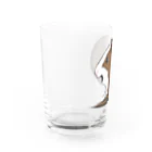 【モルモット】Mugi & Ruki【四国犬】のモルモットのムギちゃん(カラーver) Water Glass :left