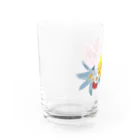 shi-chi Labo graph(詩一）の逆シンニョウの花々 Water Glass :left