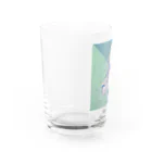 ろばぱかアニマルTシャツのイケてるアルパカ Water Glass :left