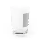 soyo11のゆるかわ恐竜 グレー Water Glass :left