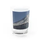 下田村の冠雪した富士山 Water Glass :left