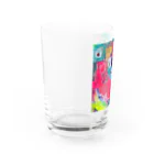 ミルキードロップのカラフルちゃん。 Water Glass :left