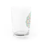 Rex_Rのマンダラアート(夏色、植物、ビビッド) Water Glass :left