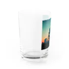 らぱその大きくて不気味なロボットのある夕景 Water Glass :left