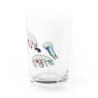 クラゲ屋の3匹のクラゲ Water Glass :left