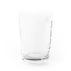 ビールとアート TM-3 Designの彫刻 × BEER（サモトラケのニケ）黒線画 Water Glass :left