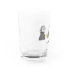 ビールとアート TM-3 Designの偉人 × BEER（三人の音楽家）黒線画 Water Glass :left