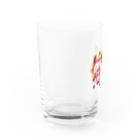 ミニマムユニヴァース@SUZURIのデビねこくんとデビねずちゃん グラス アマビエ Water Glass :left