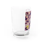 Mix pallet りょうのタイダイ染めプリント　紫 Water Glass :left