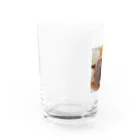 あゆのしおやきの白玉あんみつ Water Glass :left