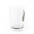 カナタ　フタバのキジトラ柄の猫 Water Glass :left