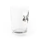 Letiのチョコ、チップ、ソラ Water Glass :left