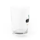 kujiraの店のkujiracamp 茶文字 Water Glass :left