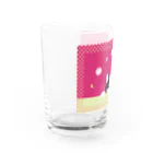 Esassy shopのマゼンタピンク！そっと覗く猫 Water Glass :left