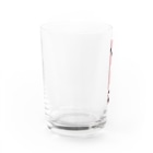 PALA's SHOPの〇和風柄　白と黒　花模様　(さくら色) Water Glass :left