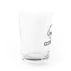 ペキニーズくらぶ（SUZURI支店）のペキニーズ・ホワイト（サマーカット）（顔だけ） Water Glass :left