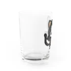 みきぞーん｜保護猫 ミッキー画伯と肉球とおともだちのmaruku Water Glass :left