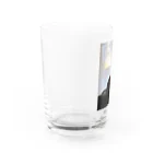 マイクロブタのフィグの横顔と夕陽 Water Glass :left