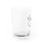 rina_suzuriの【お正月グッズ】もふもふシマエナガとウサギ　コップ Water Glass :left