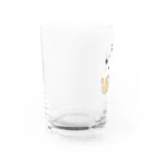 MochiMochi SHOPの白猫天使こむぎちゃん（ビール） Water Glass :left