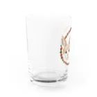 みきぞーん｜保護猫 ミッキー画伯と肉球とおともだちのrin tama usagi Water Glass :left