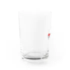 路地裏のくま×くま(赤Tシャツ) Water Glass :left