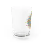 kimchinの重なり合った無数のカラフルでビビッドなリング Water Glass :left