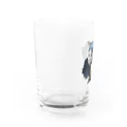 Hamidusのパールイヤリングをした猫- Vermeerの笑える絵画 Water Glass :left