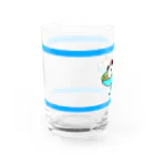 ゆっけちゃんの隠れ家のプリン・ア・ラ・モードみたいなぱんだ(水色) Water Glass :left