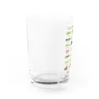 さちこの生物雑貨のイモムシ・けむし図鑑(文字緑) Water Glass :left