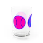 HAREのカラフル野球ボール　青ピンク① Water Glass :left