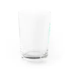 ハピハピたぬきのごはーんちびかず(グリーン) Water Glass :left