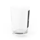 NKTK♡ＳＨＯＰの猫ドクロ（黒白ピンク） Water Glass :left