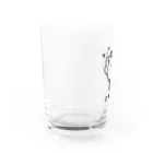 どうぶつ創作隊のバレエしてそうなニワトリ Water Glass :left