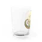 LusterAの月とジャクソンカメレオン Water Glass :left