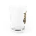 桃くるみSHOPのアハハにゃん(おててないない) Water Glass :left