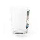 MUGEN ARTの小原古邨　雪中群鷺（白鷺の群れ）日本のアートTシャツ＆グッズ Water Glass :left