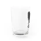 bow and arrow のパグ犬 Water Glass :left