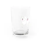 masumi maedaの寄り添う　サモエド　犬 Water Glass :left